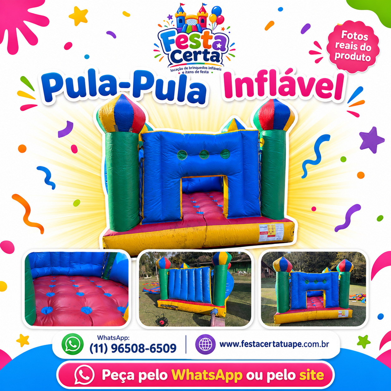 Pula-Pula Inflável Colorido